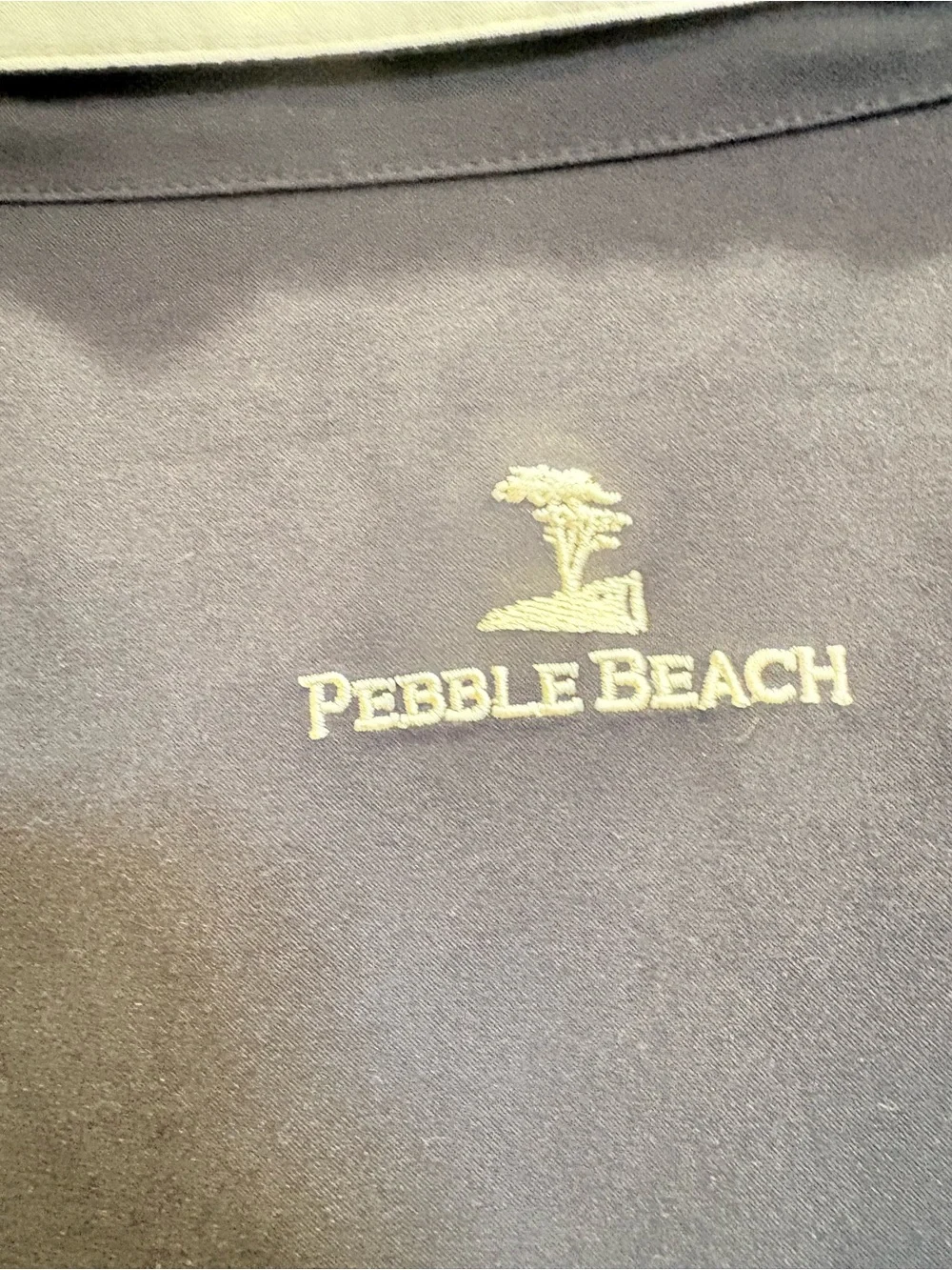 Pebble Beach Men's Performance Quarter Zip Golf Pullover Black & Tan XXL